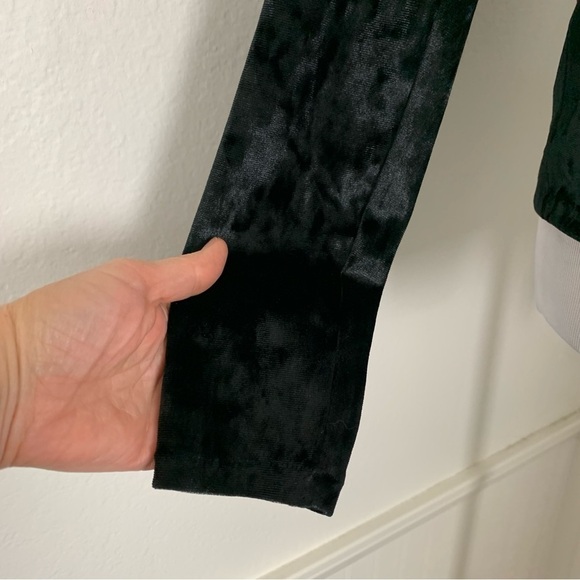 Vince Crushed Velvet Square Neck Top Womens M Black Romantic Velour Witchy Goth - Picture 8 of 16